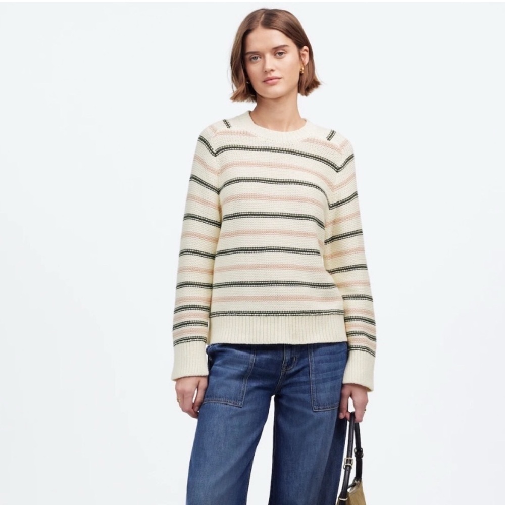 Madewell Crewneck Sweater in stripe